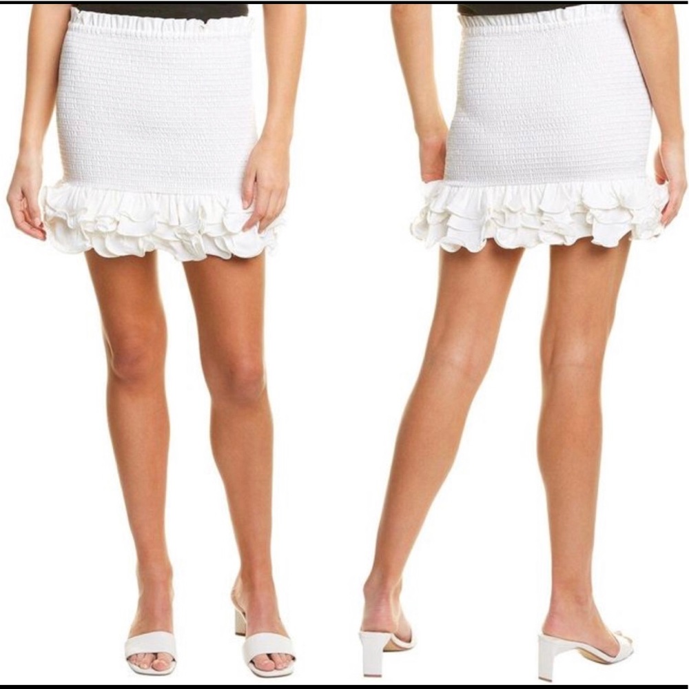 Petersyn • White Barrett Mini Skirt • Size M • Retail $245